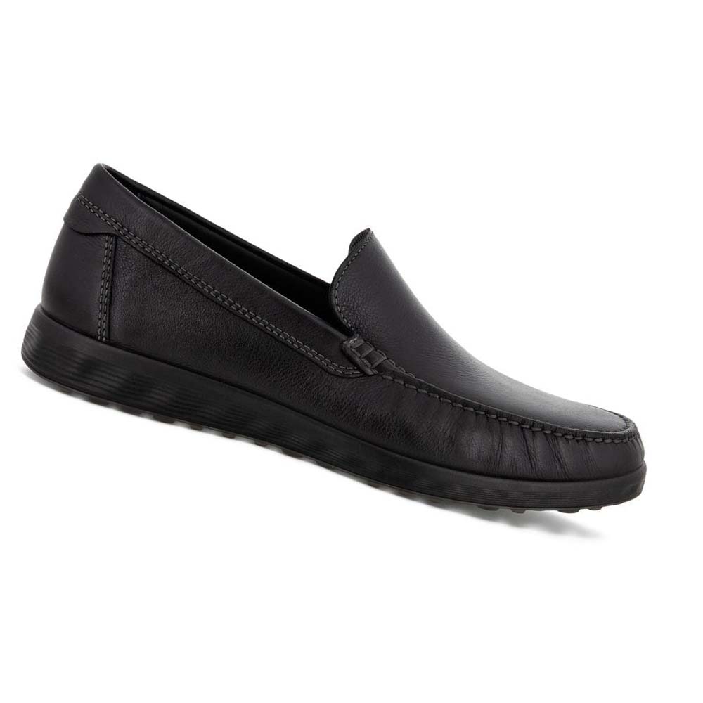 Men\'s Ecco S Lite Moc Classic Moccasins Black | USA 581RVD